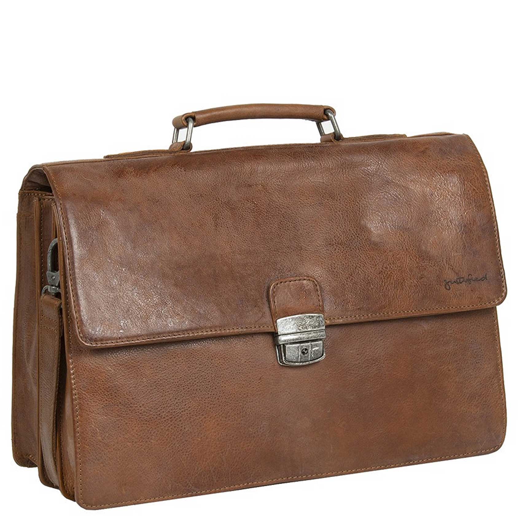 Pánska kožená aktovka koňaková - Justified Cornwall