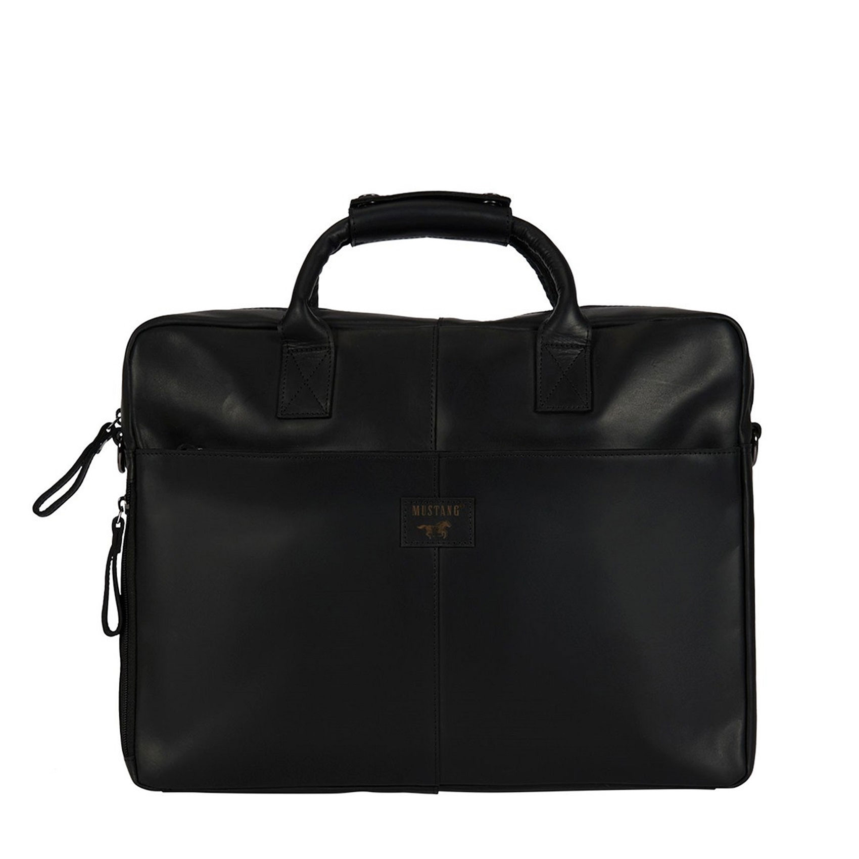 Pánska kožená taška na notebook čierna - Mustang William