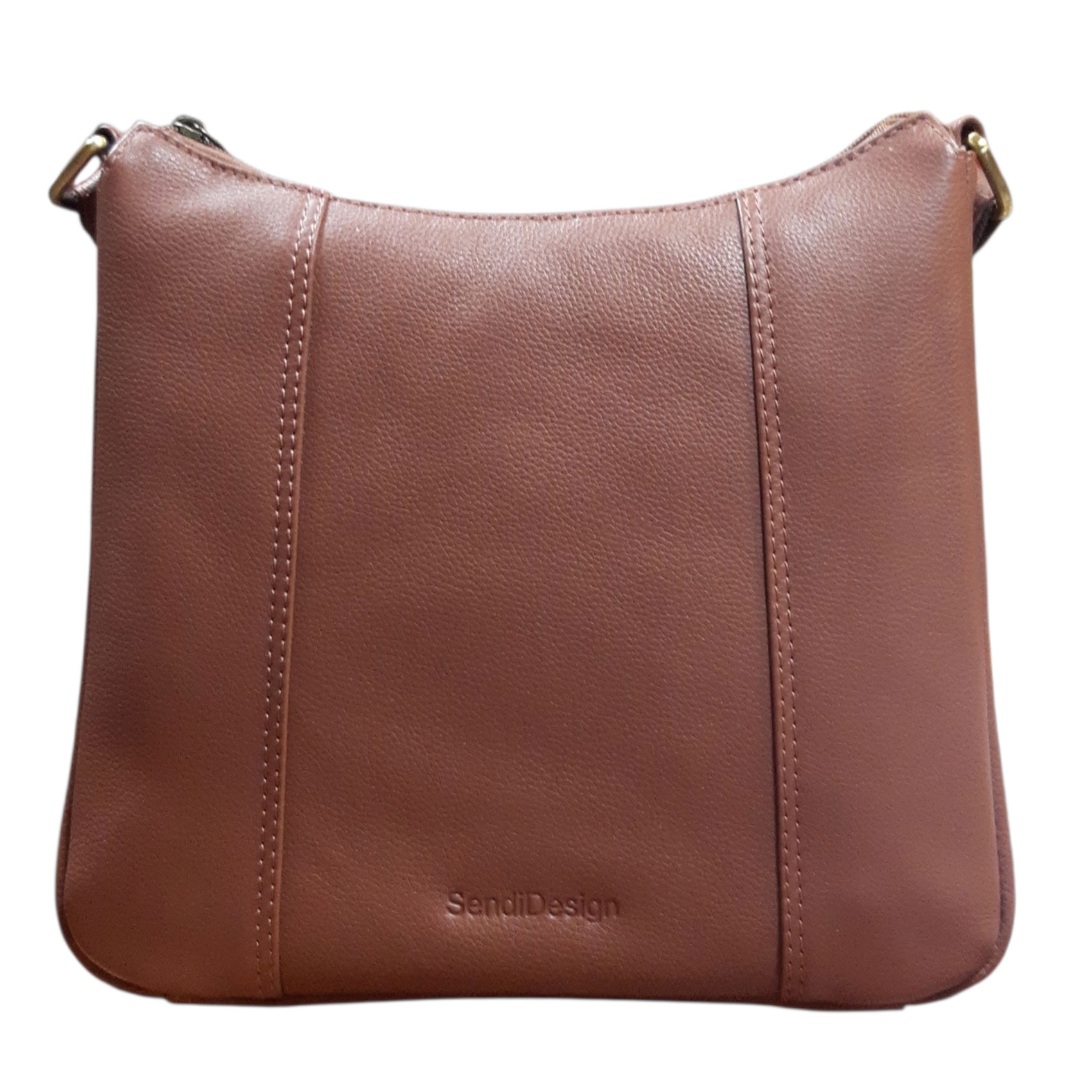 Dámska kožená crossbody kabelka koňaková - Sendi Design Diana