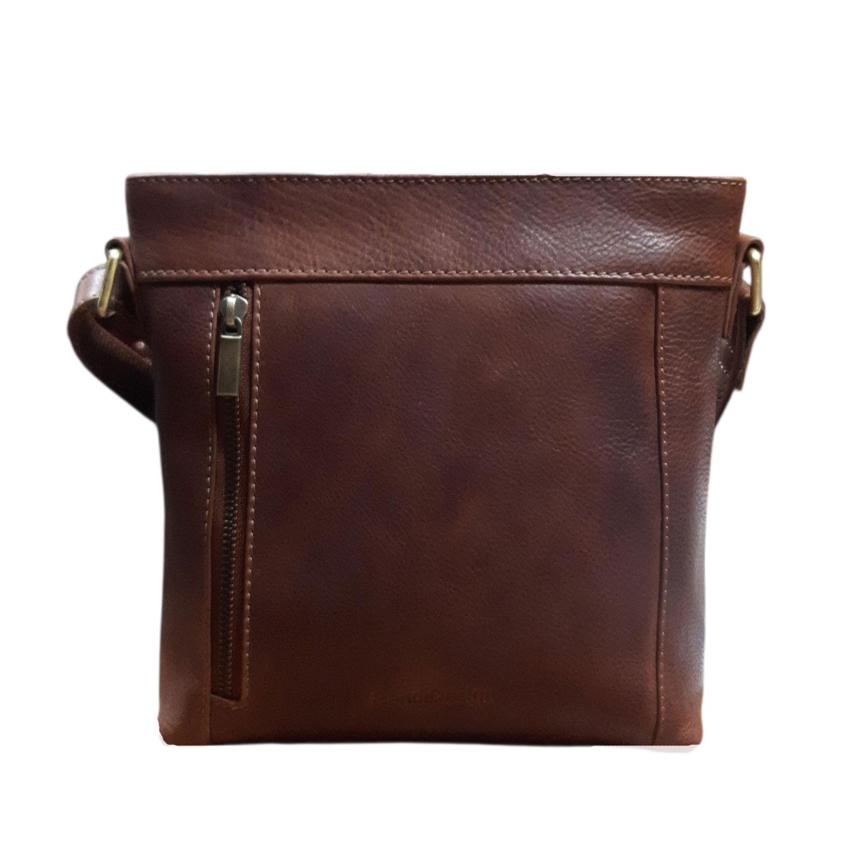 Dámska kožená kabelka cez rameno koňaková - Sendi Design Leona