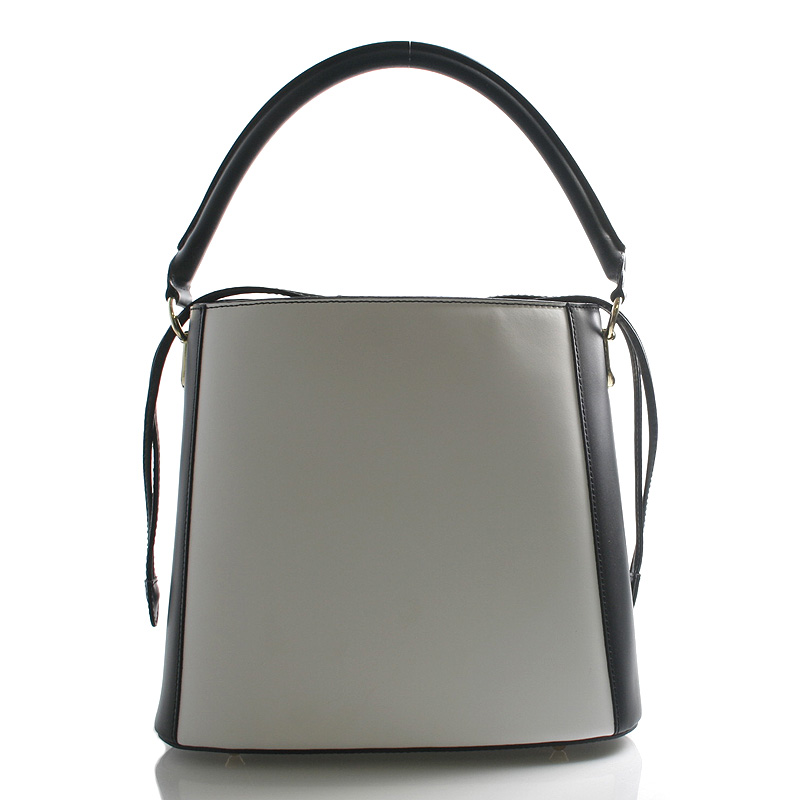 Čiernobiela luxusná kožená kabelka ItalY Patricia