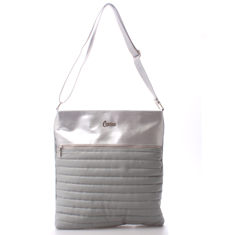 Dámska luxusná crossbody kabelka šedá - Carine Coletta