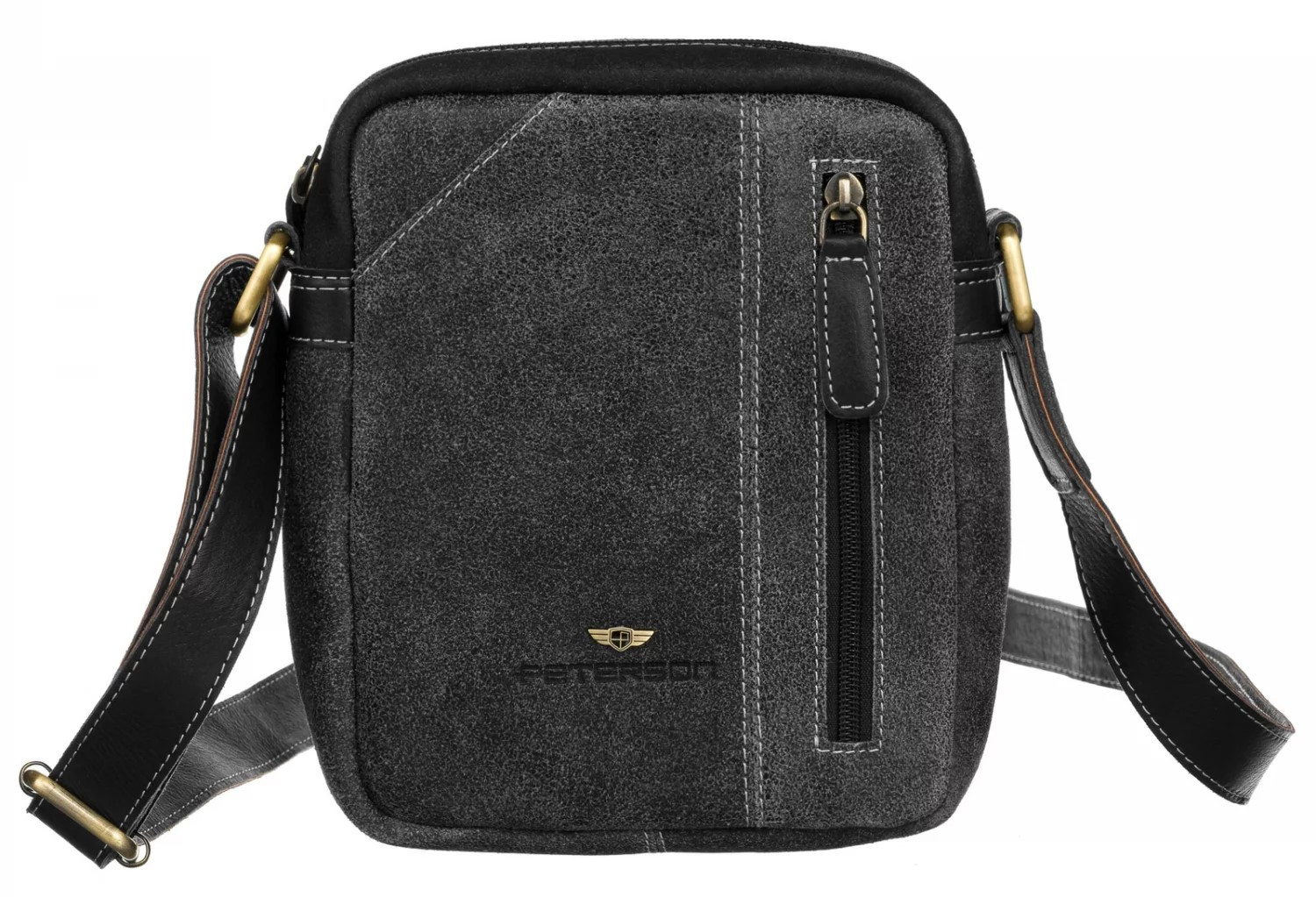 Pánska kožená taška čierna - Peterson Skylor