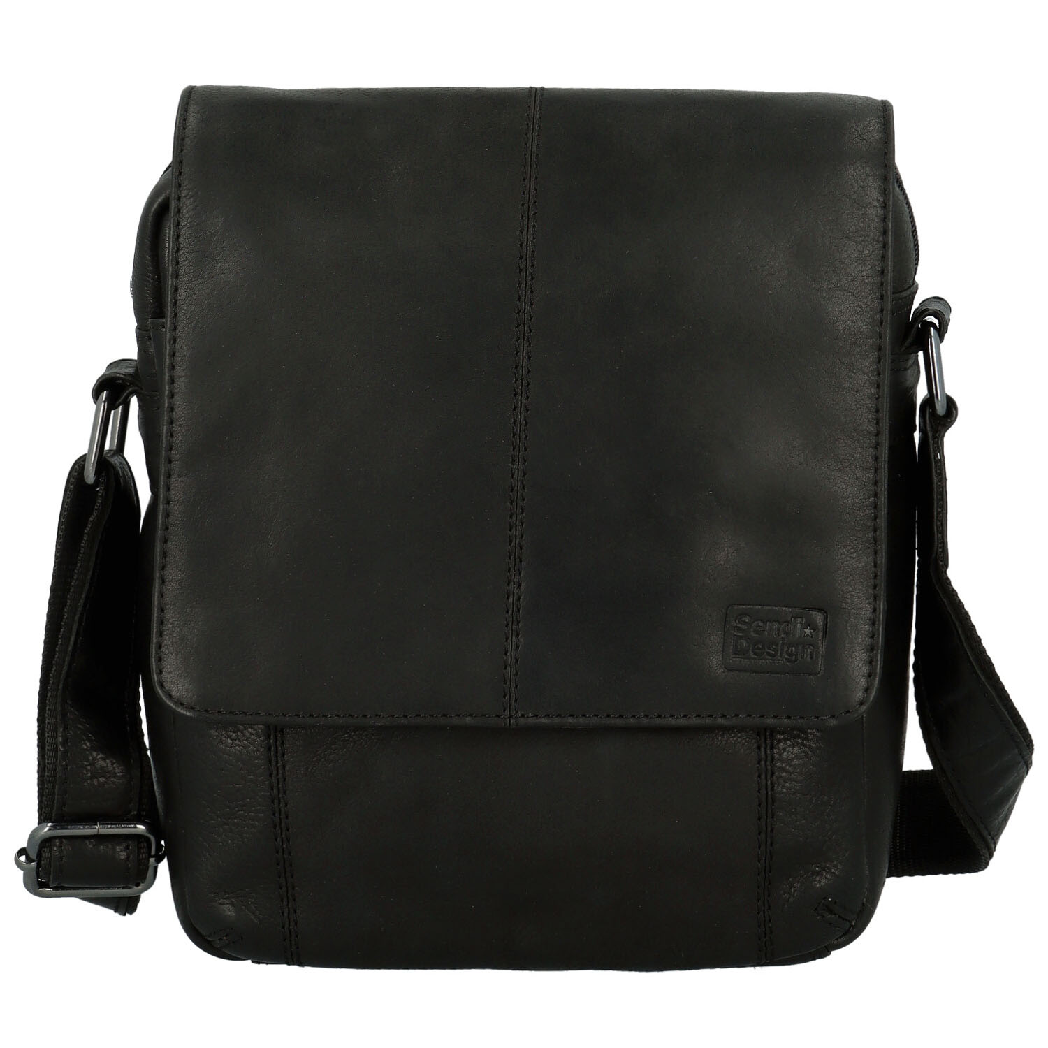 Pánska kožená crossbody taška čierna - Sendi Design Edison