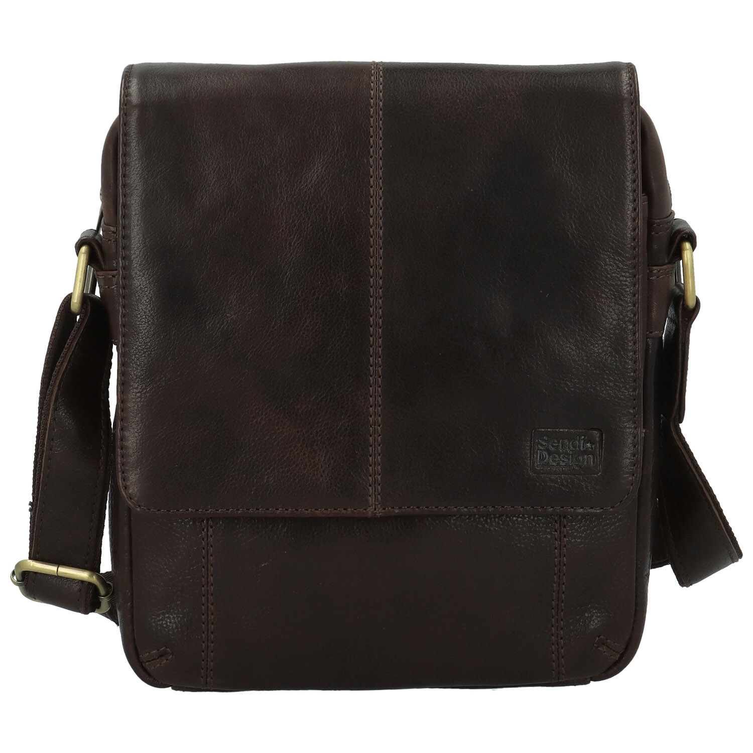 Pánska kožená crossbody taška hnedá - Sendi Design Edison