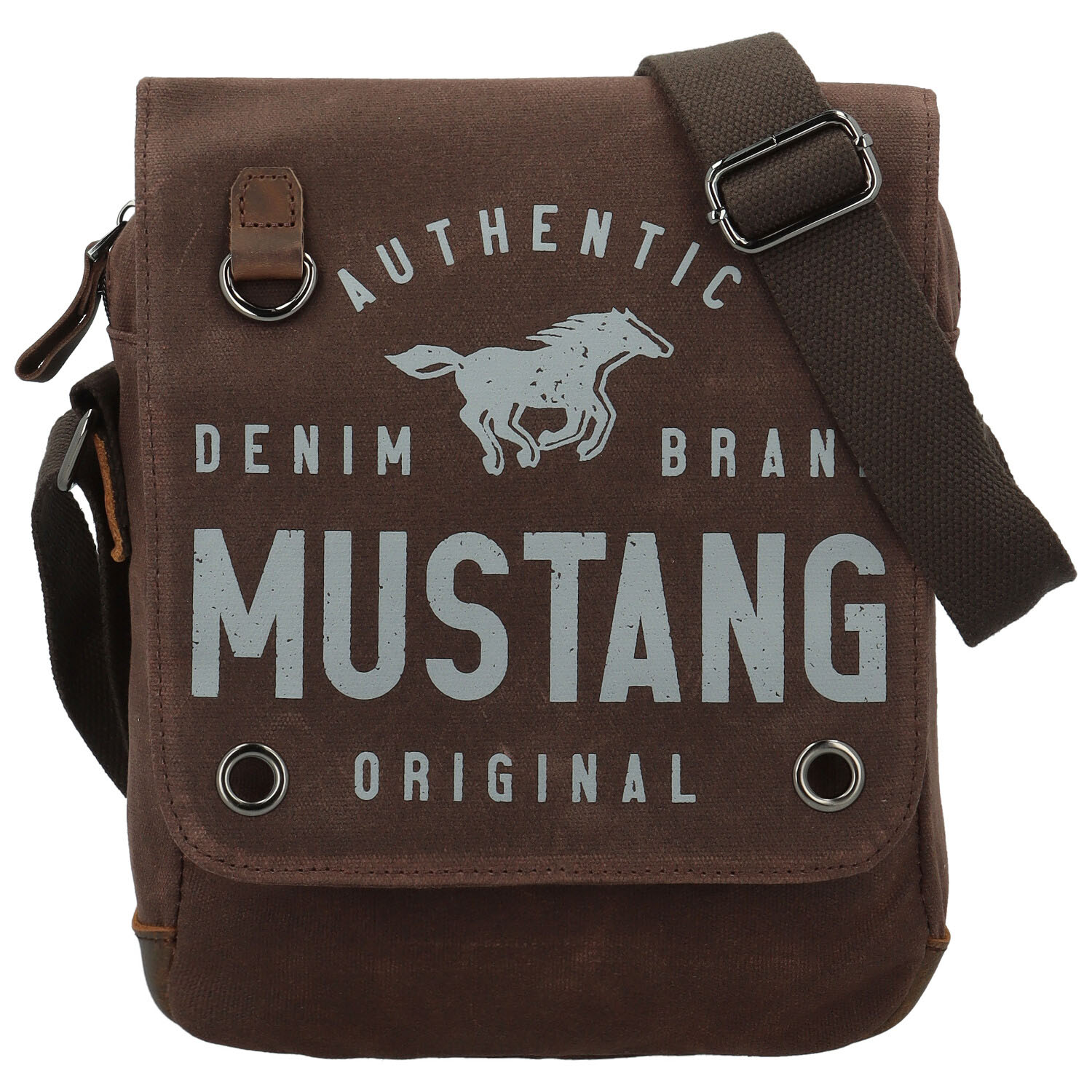 Pánska crossbody taška hnedá - Mustang Roger