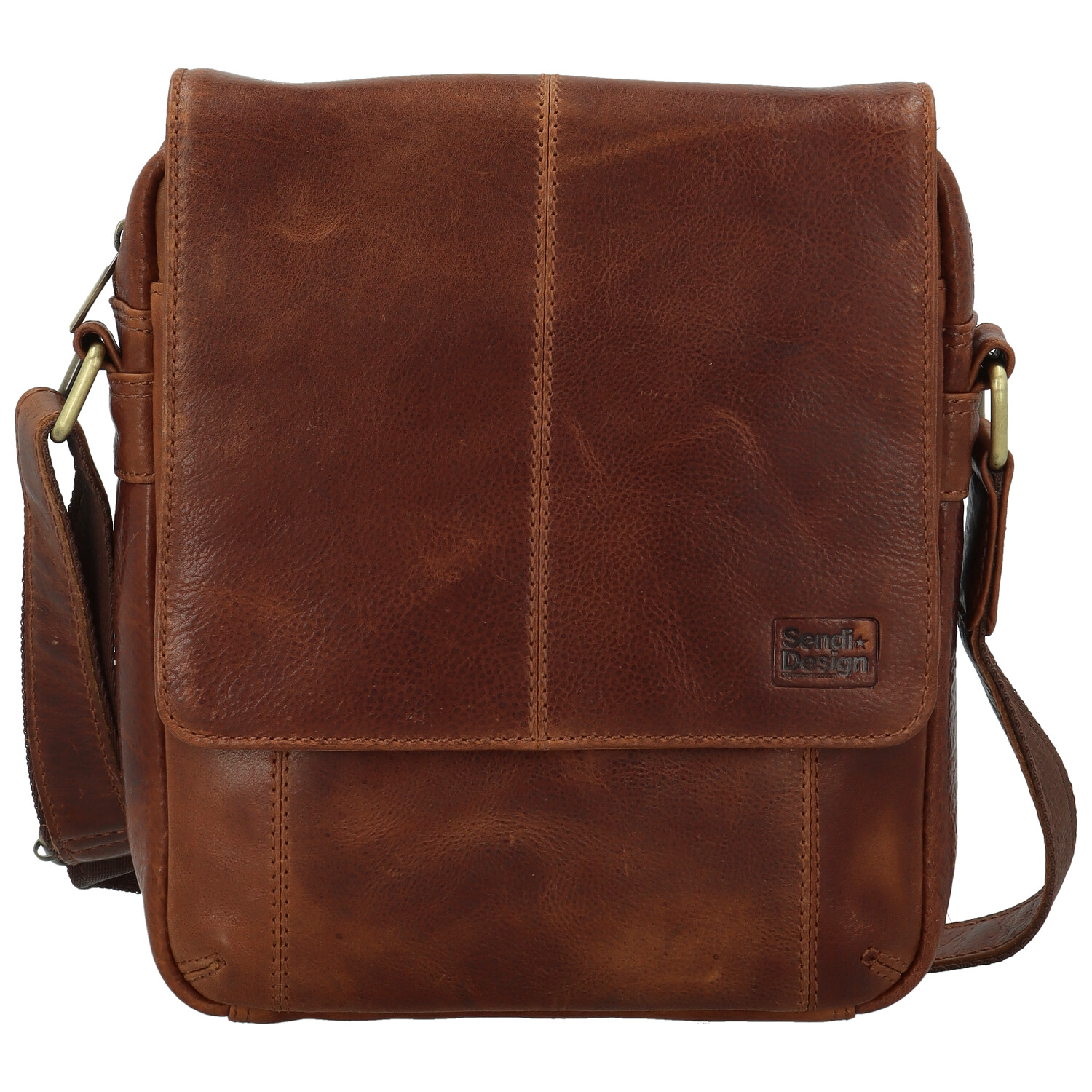 Pánska kožená crossbody taška koňaková - Sendi Design Edison