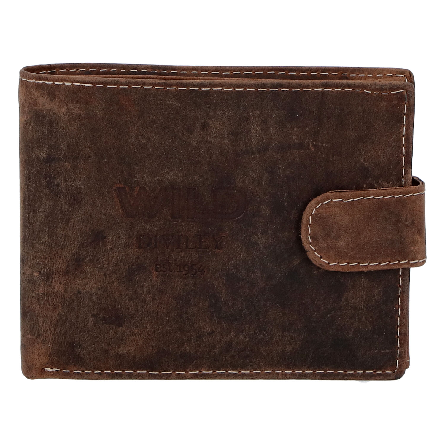 Pánska kožená peňaženka hnedá - WILD Flam