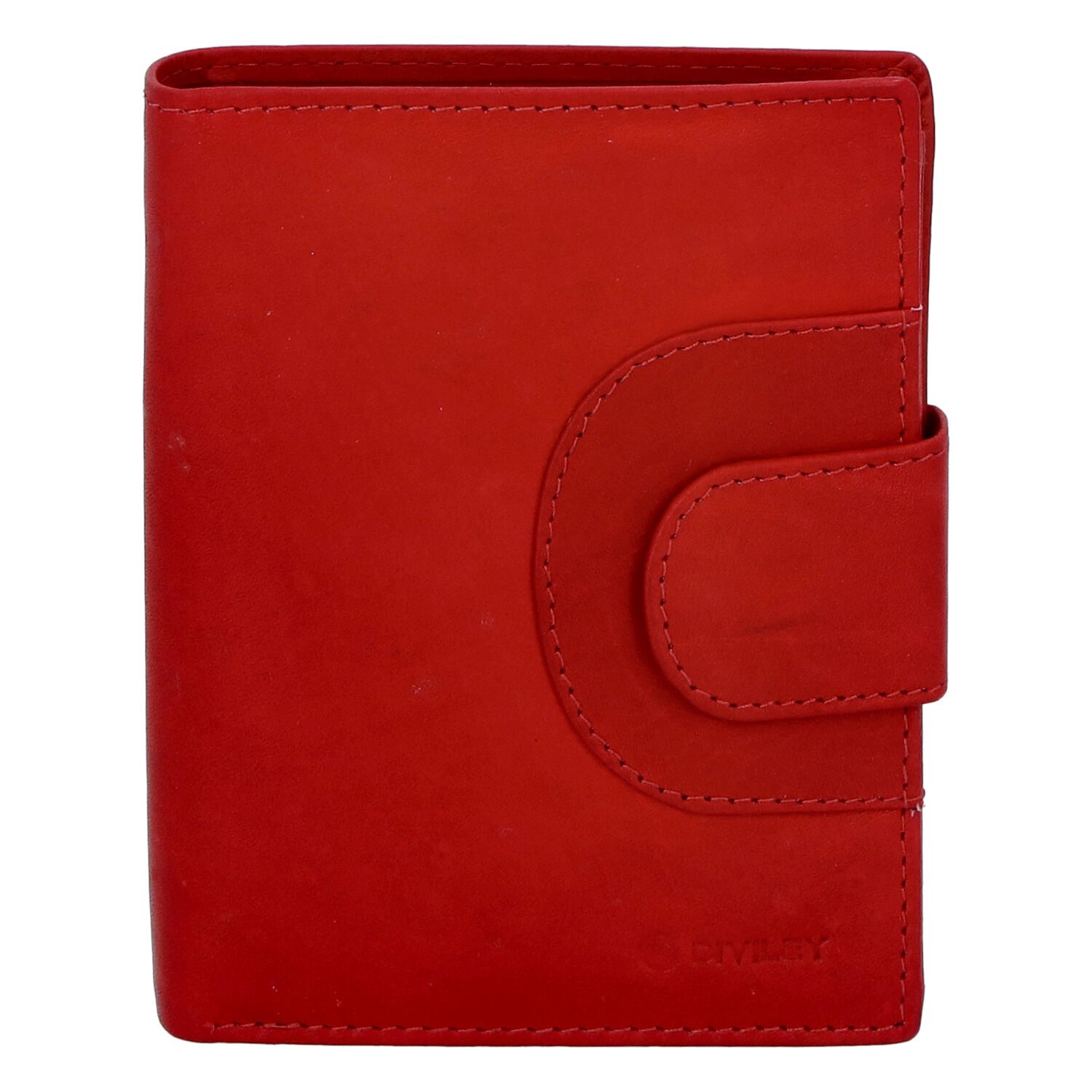 Pánska kožená prešívaná peňaženka červená - Diviley Universe