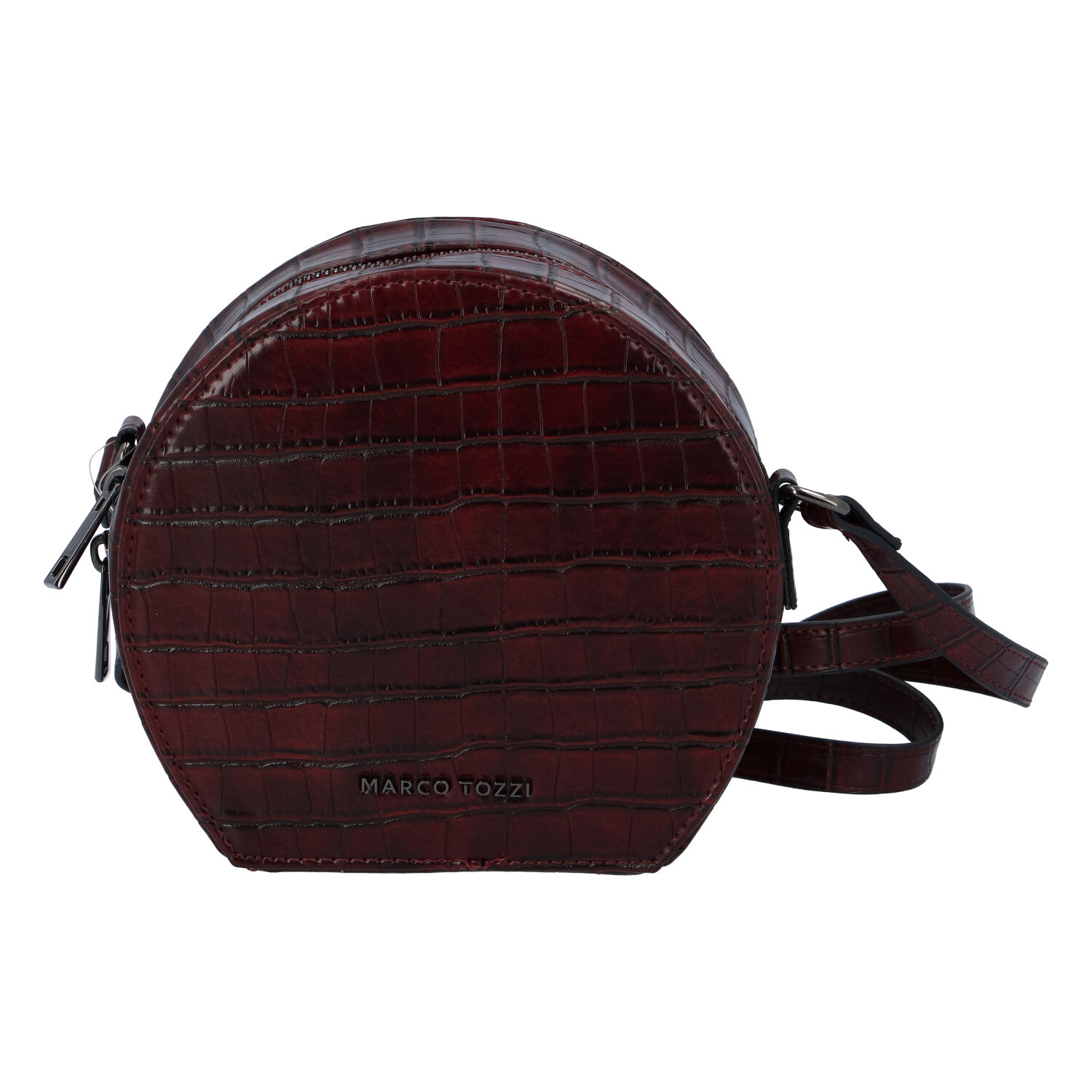 Módna štýlová crossbody kabelka bordo - Marco Tozzi Kroko