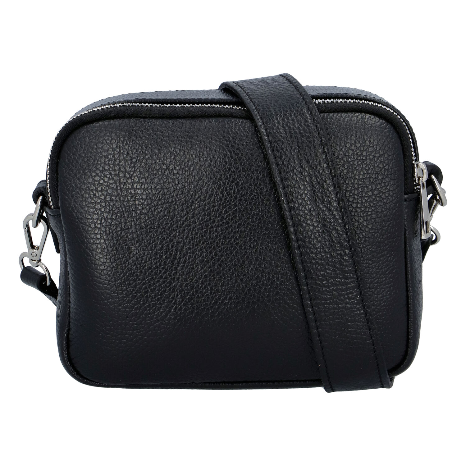 Kožená crossbody kabelka čierna - ItalY Quadro