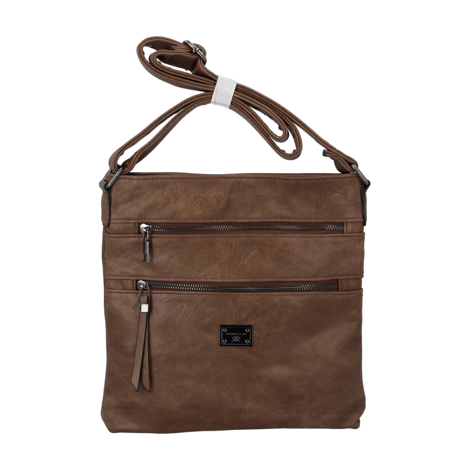 Dámska crossbody kabelka tmavá camel - Romina Chiara