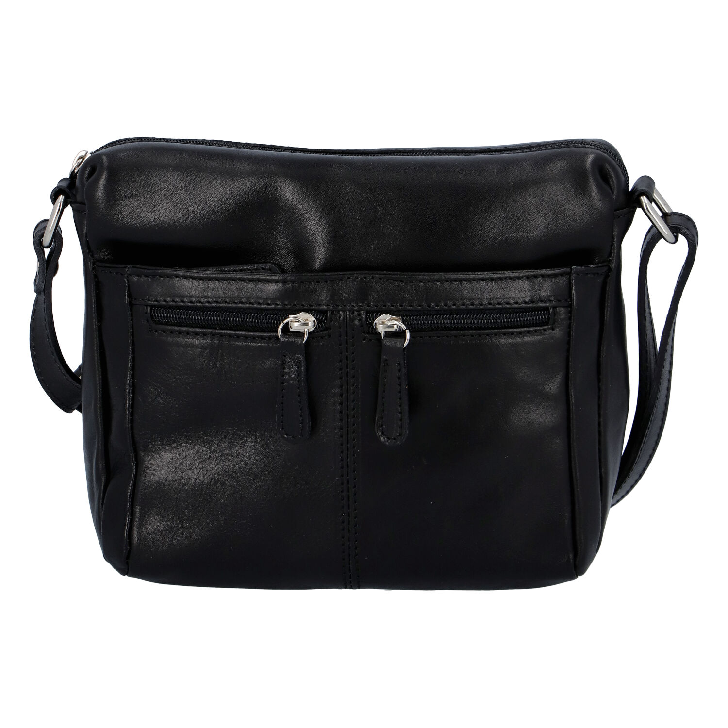 Dámska kožená crossbody kabelka čierna - ItalY ItOff