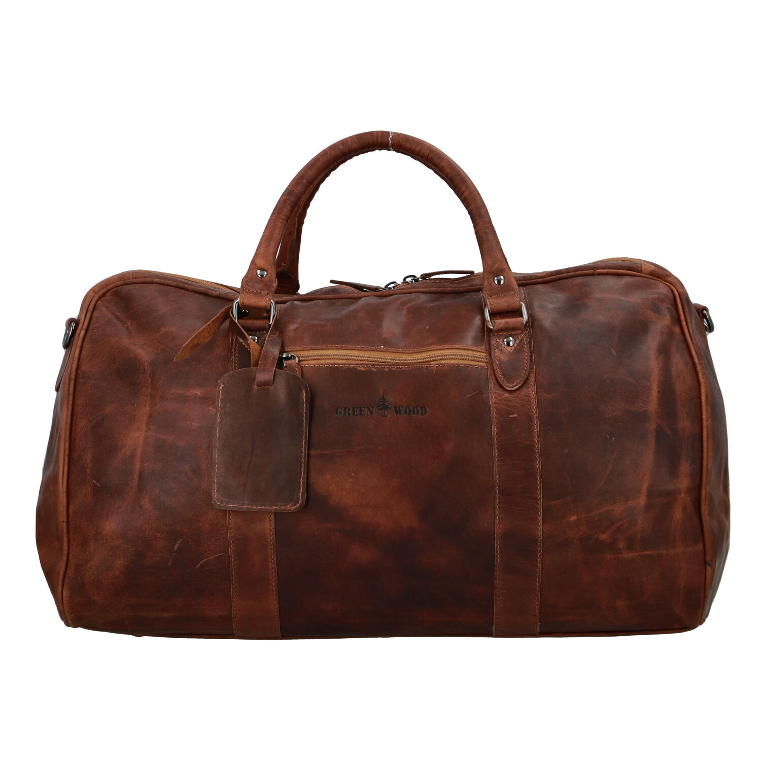 Kožená cestovná taška koňakovohnedá - Greenwood Cooper