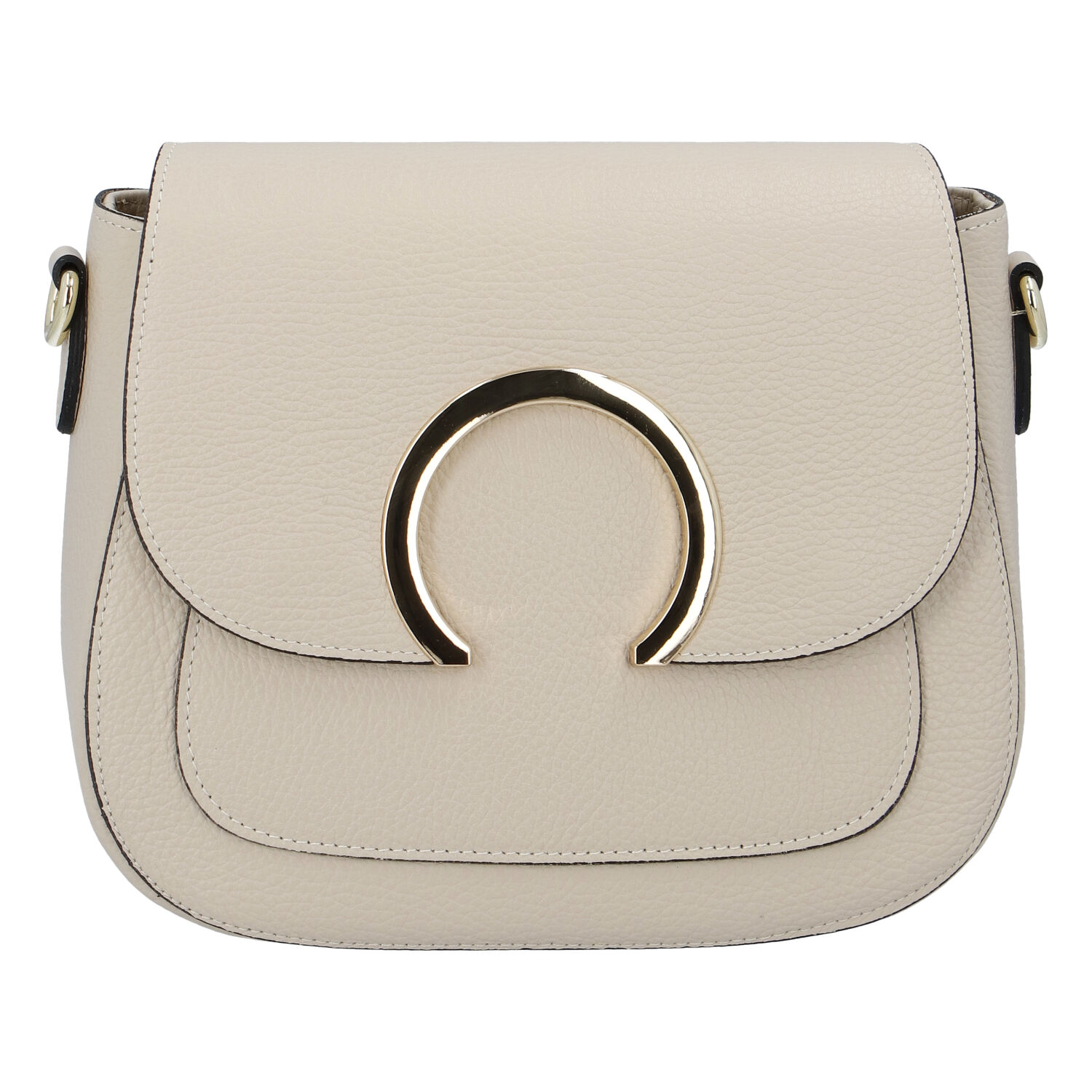 Dámska kožená crossbody kabelka béžová - ItalY Pretty
