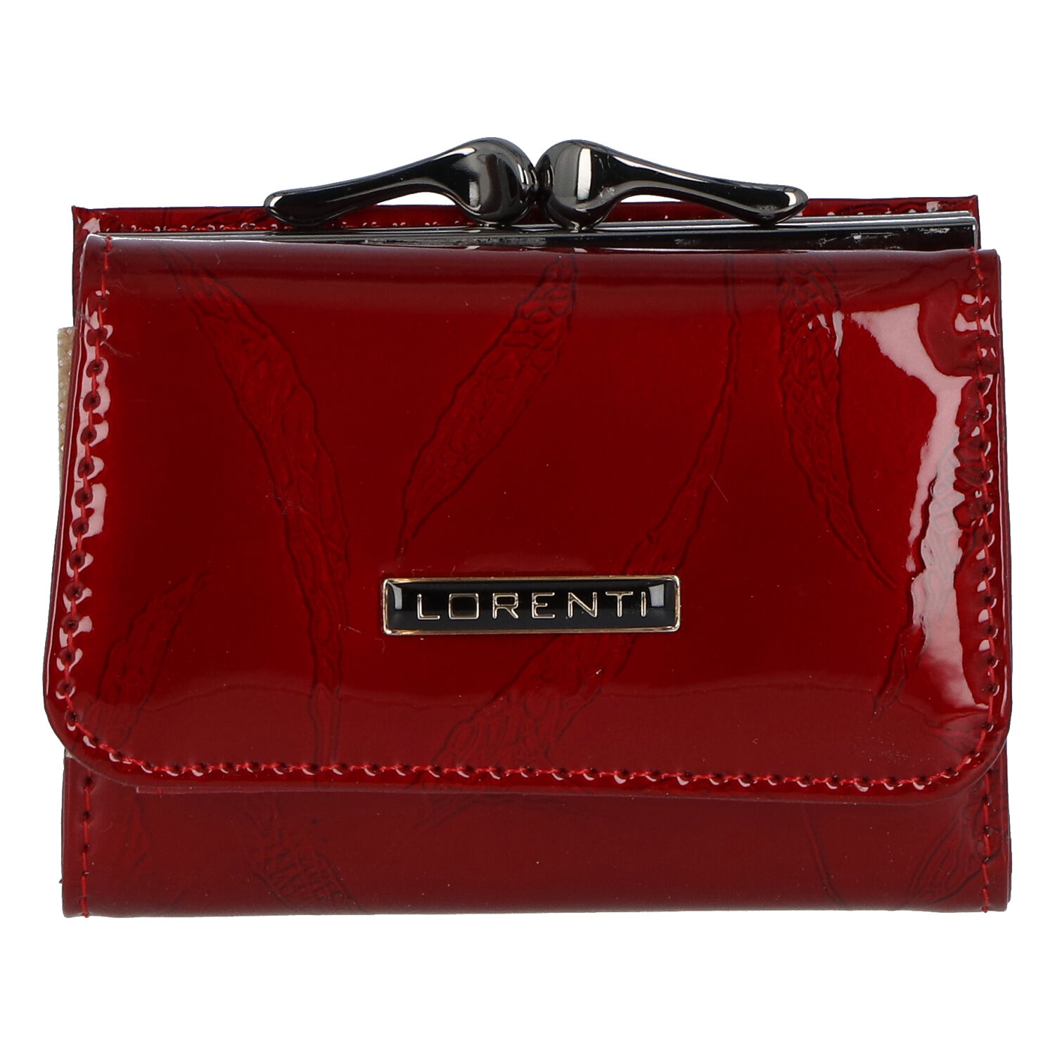 Dámska kožená lakovaná peňaženka červená - Lorenti Bipila