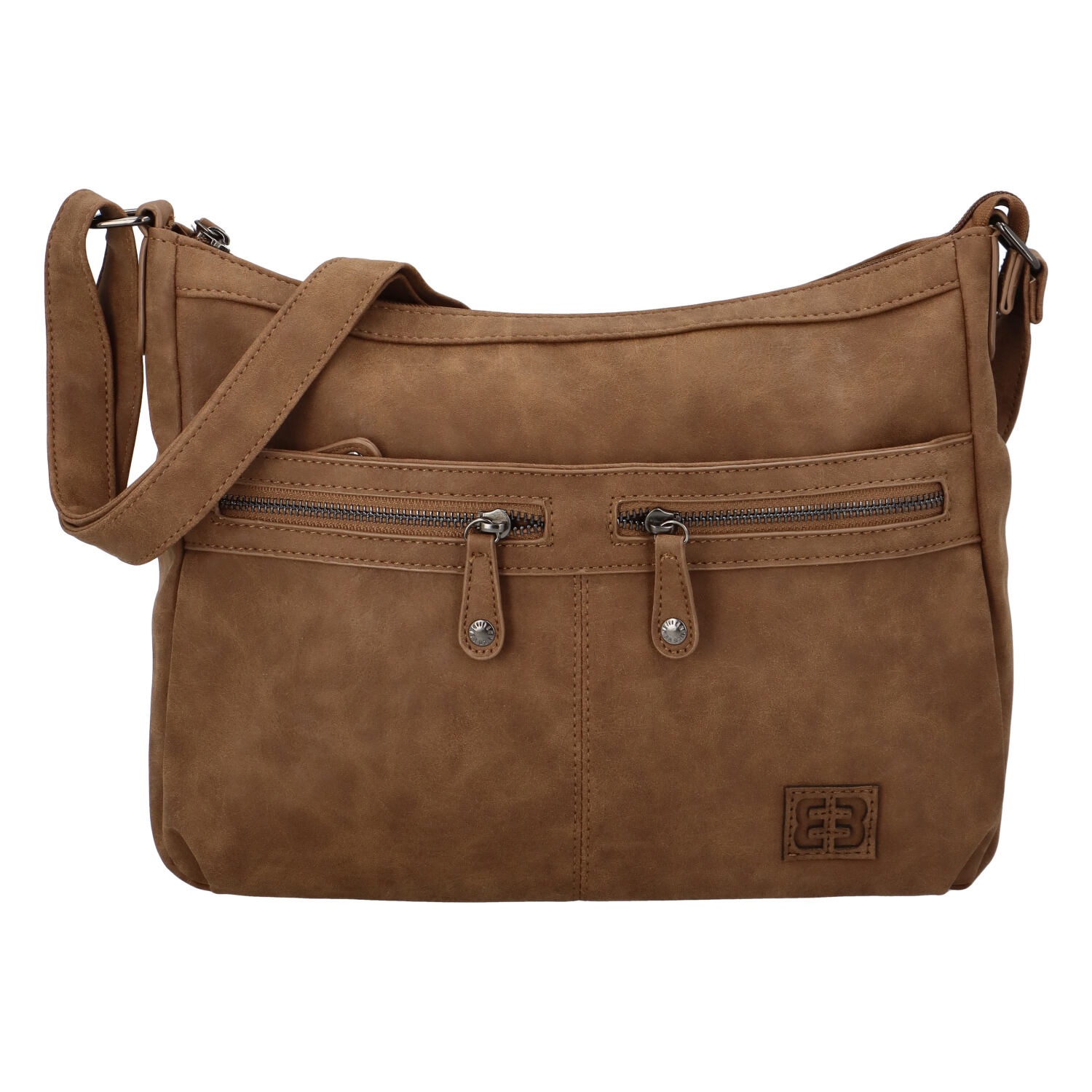 Stredná mäkká dámska crossbody kabelka camel - Enrico Benetti Enjoy