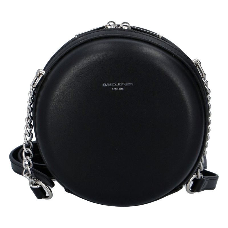 Dámska okrúhla crossbody kabelka čierna - David Jones Shabirre