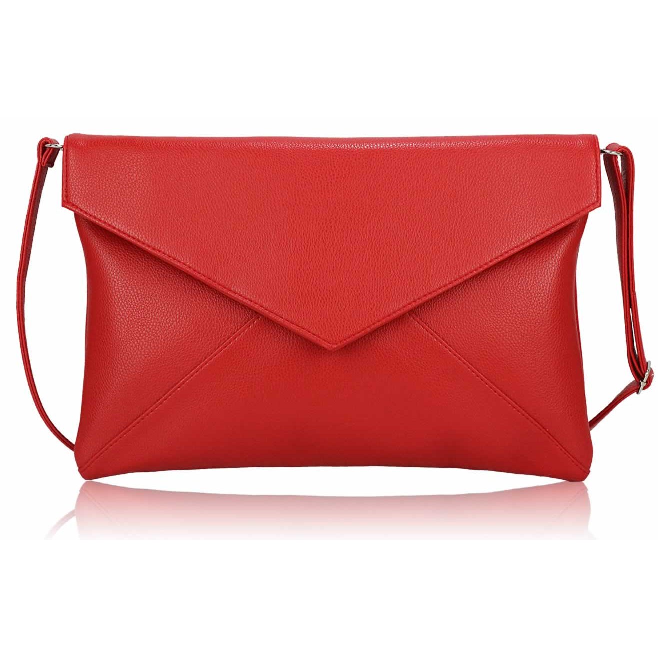 Červená listová kabelka LS Fashion LSE00220