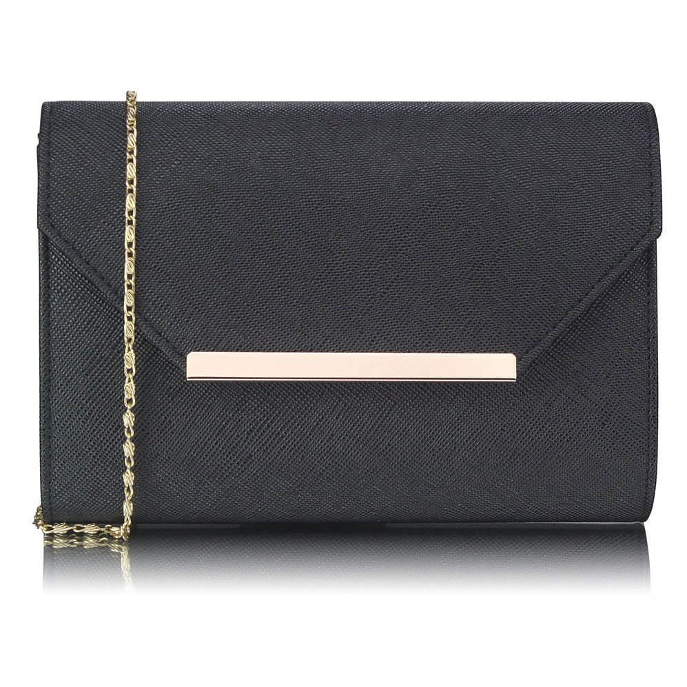 Luxusná čierna listová kabelka LS Fashion 0293