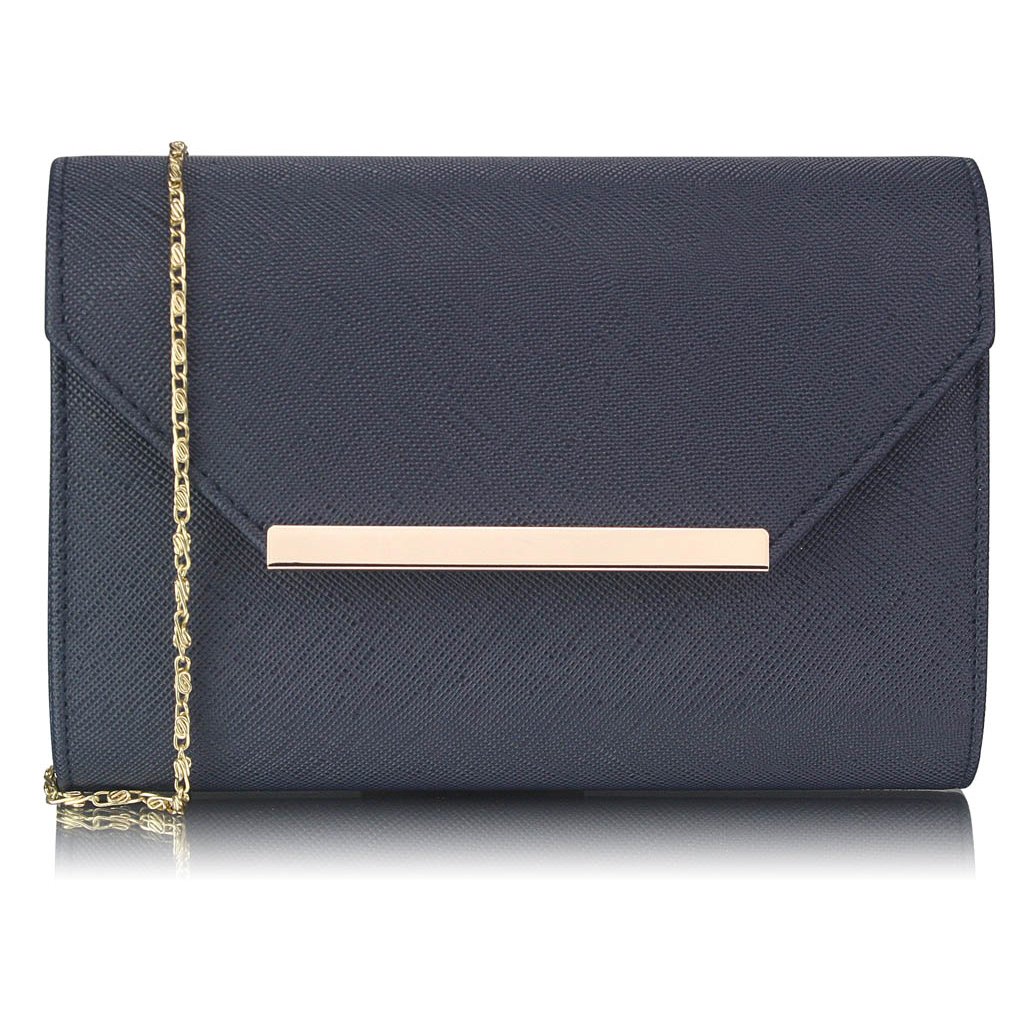 Luxusná tmavo-modrá listová kabelka LS Fashion 0293
