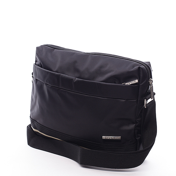 Čierna taška cez rameno Diviley Emil