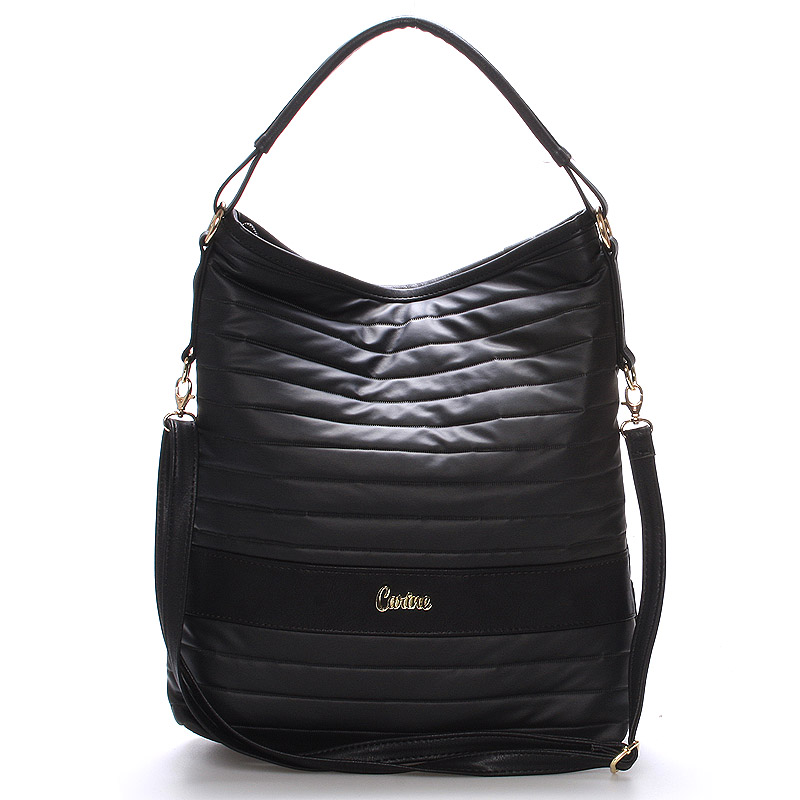 Veľká elegantná crossbody kabelka čierna - Carine Elgin