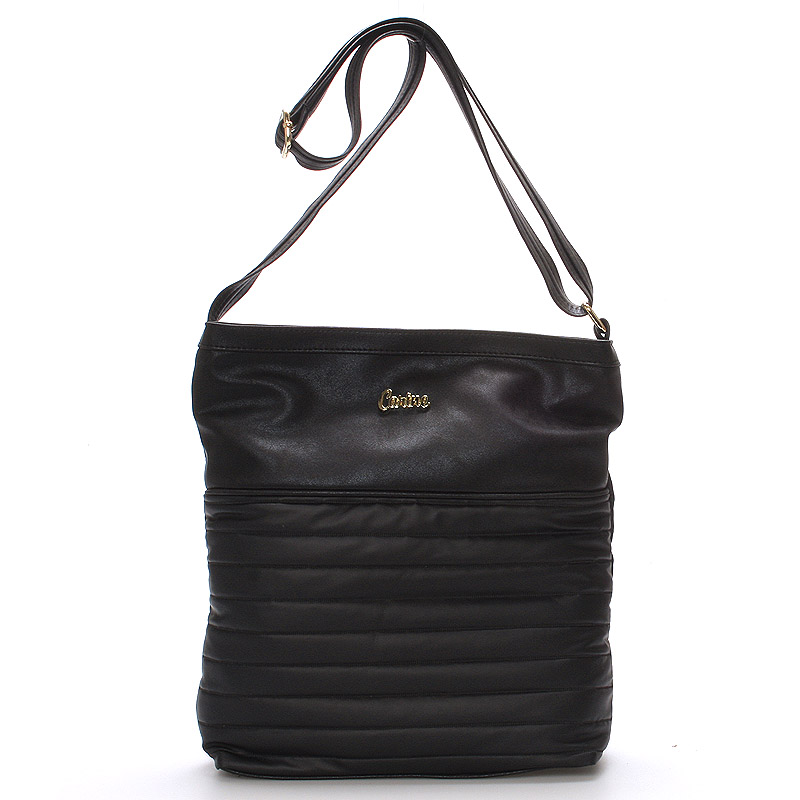 Veľká pohodlná crossbody kabelka čierna - Carine High