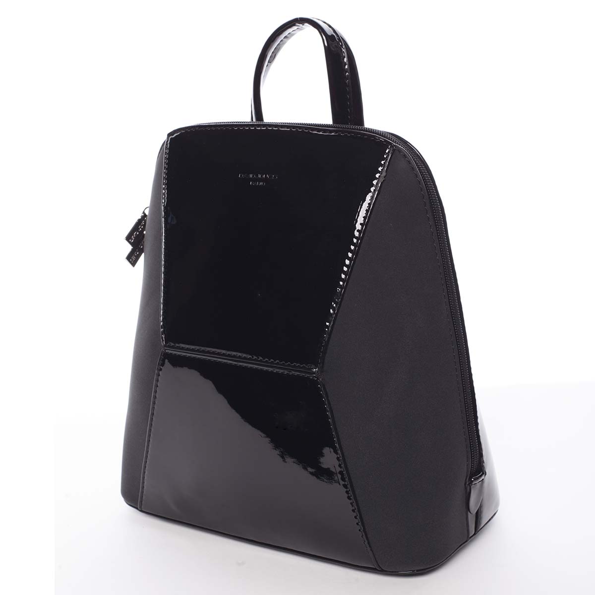 Dámský městský lakovaný batůžek černý - David Jones Pegasus