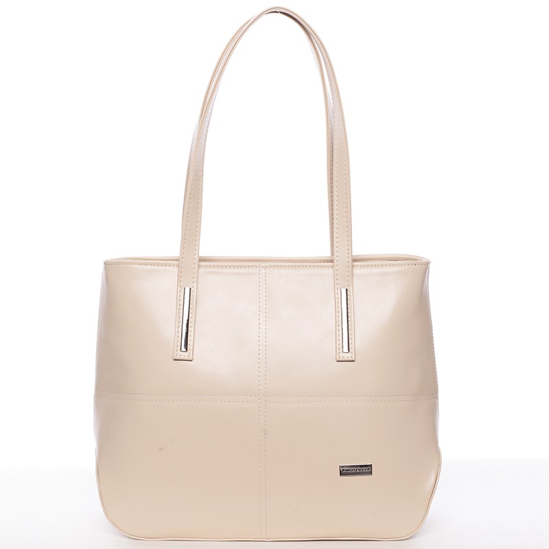 Dámska luxusná kabelka cez rameno béžová - Delami Leonela