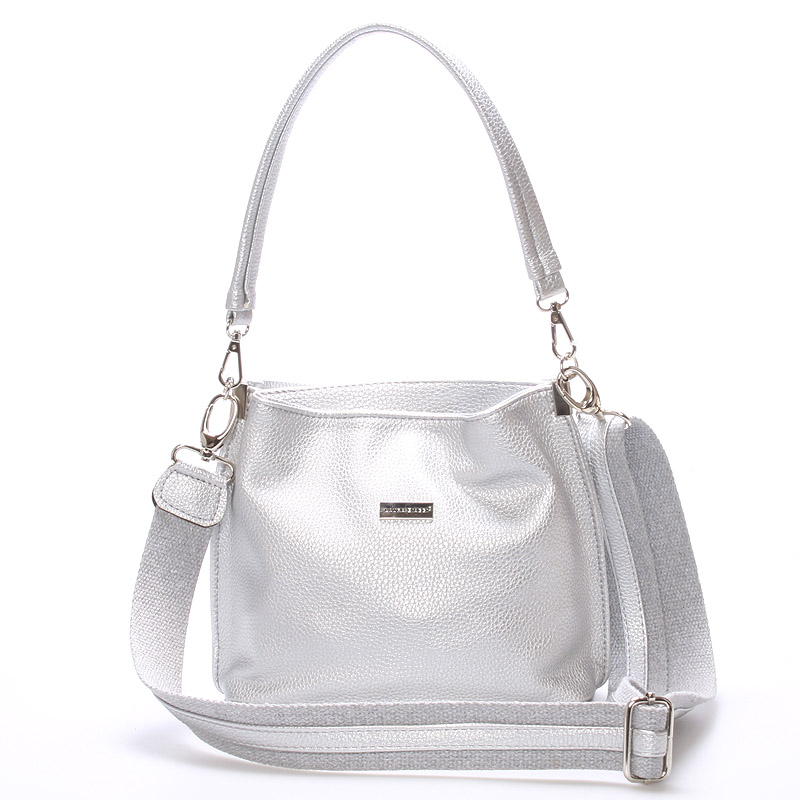 Dámska crossbody kabelka strieborná - Delami Fanetta