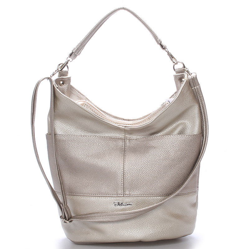 Elegantná zlatá dámska kabelka cez rameno - Delami Shakira