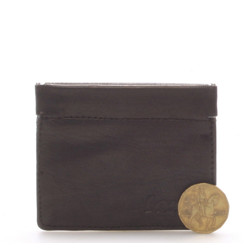 Kožená peňaženka na mince čierna - Delami MIMI