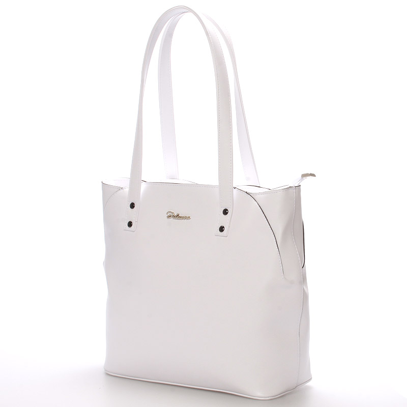 Dámska elegantná kabelka cez rameno biela - Delami Roesia