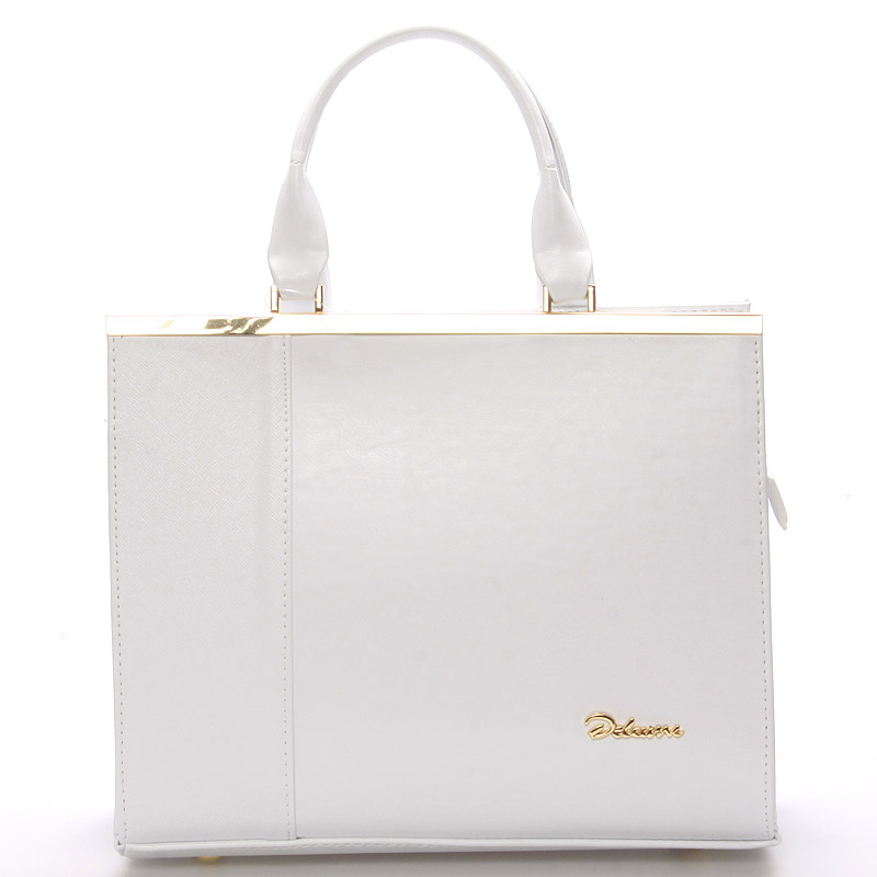 Elegantná dámska kabelka do ruky biela - Delami deliť