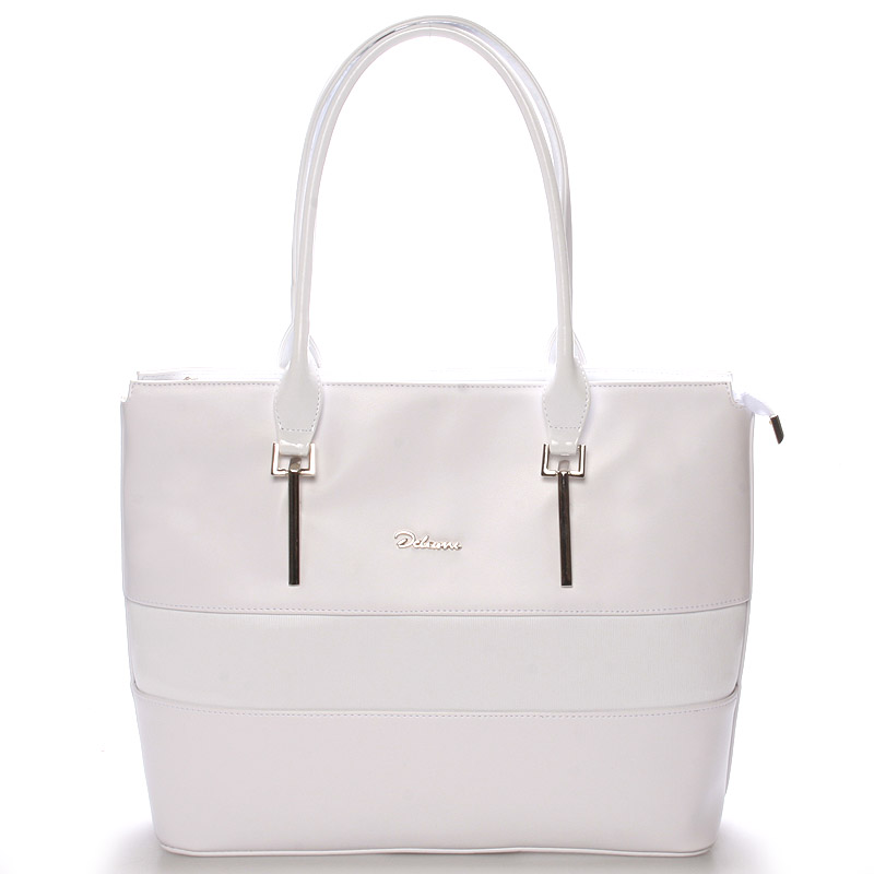 Dámska luxusná kabelka cez rameno biela - Delami Denise