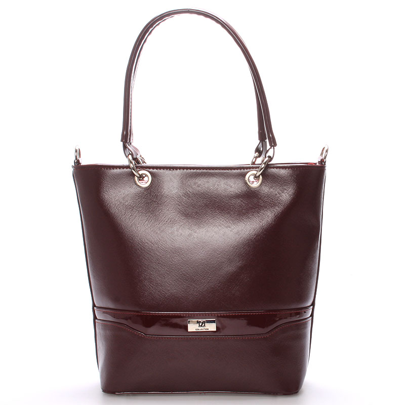 Dámska lakovaná kabelka vínová - filmárka Samanta