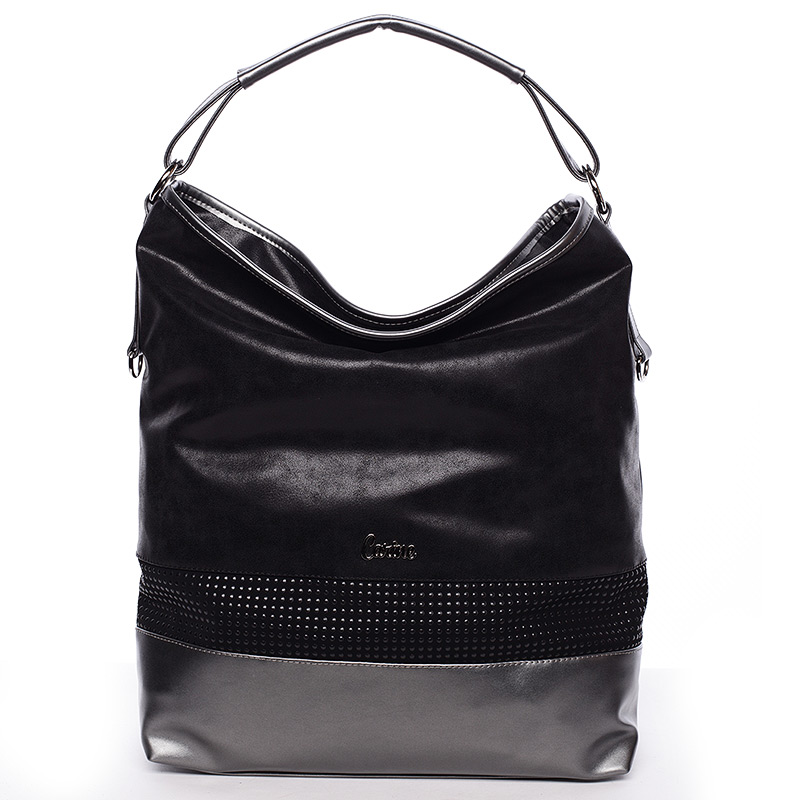 Elegantní velká dámská kabelka černá - Carine Aurelie