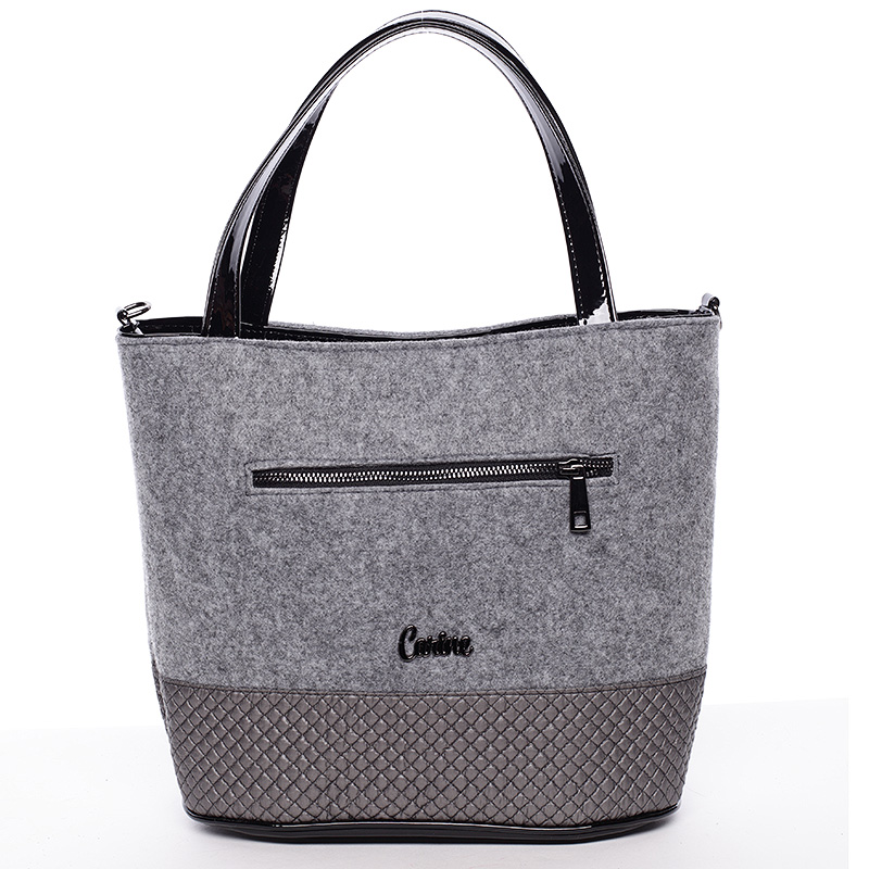 Dámska filcová kabelka sivá - Carine Danielle