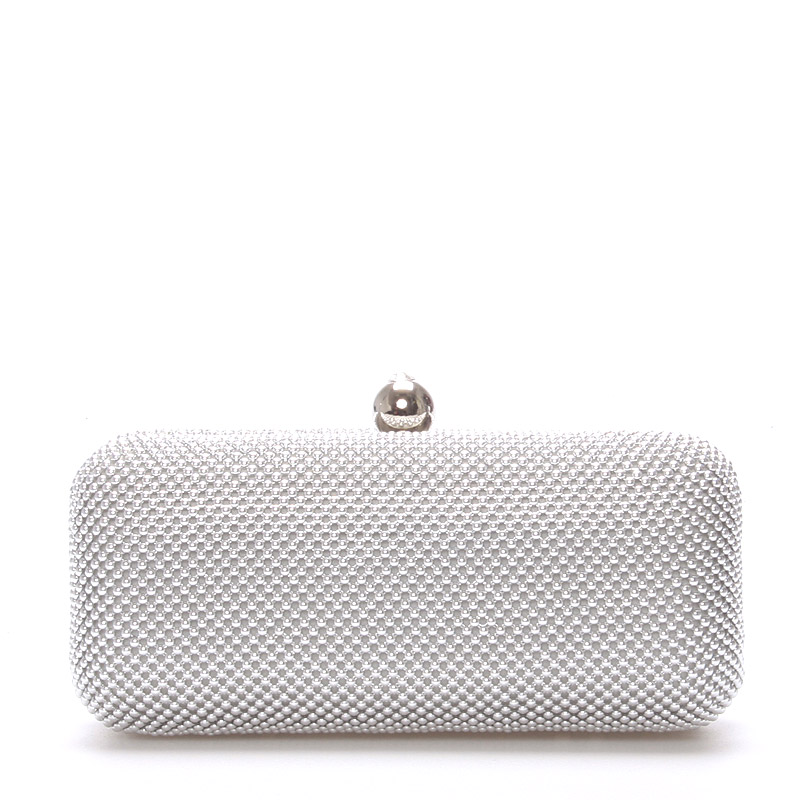 Dámska listová kabelka strieborná perleťová - Delami Clare