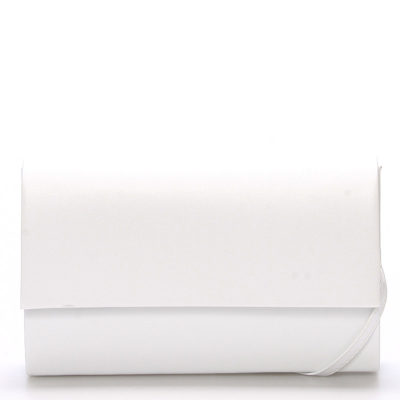 Štýlová dámska listová kabelka biela lesklá - Delami Boston