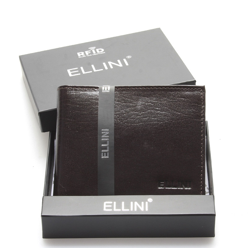 Pánska peňaženka čokoládovo hnedá Ellini - Valentino