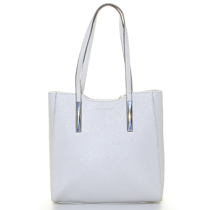 Dámska svetlo šedá kabelka cez plece - David Jones Wiktoria