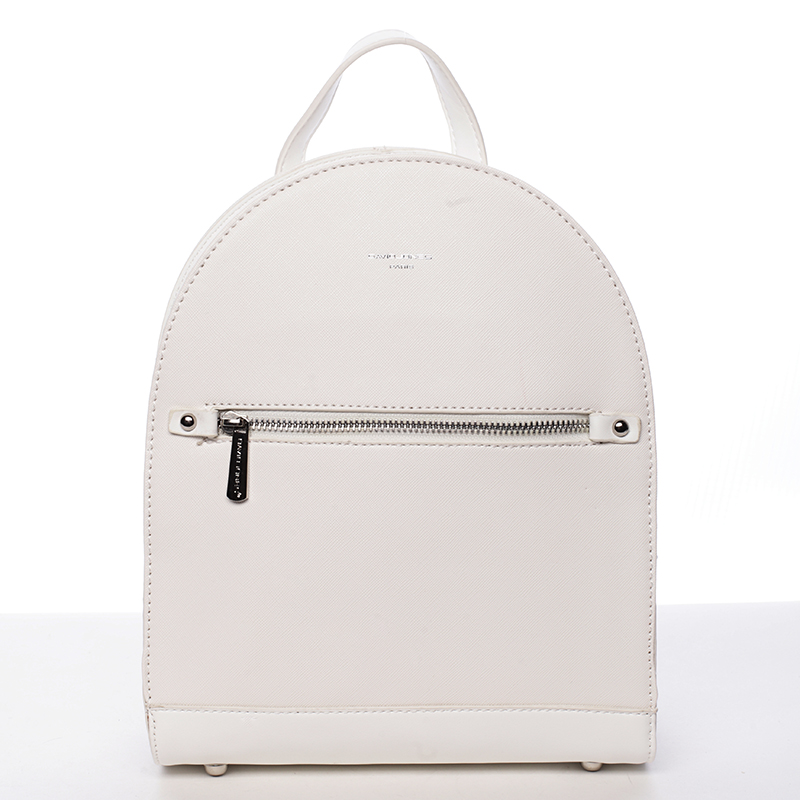Jedinečný dámsky biely mestský batôžtek - David Jones Colette