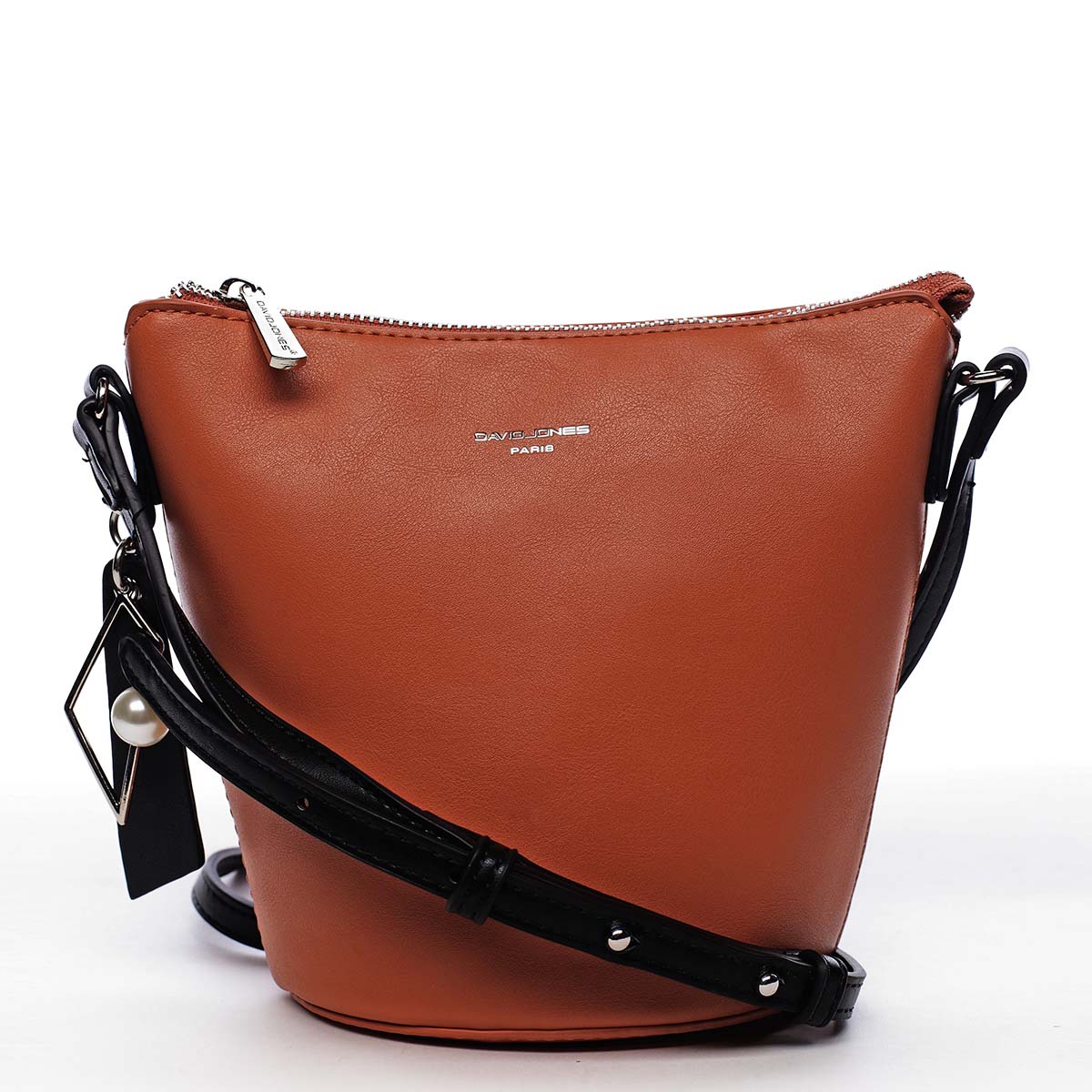 Dámska crossbody kabelka lososovo oranžová - David Jones Misahy