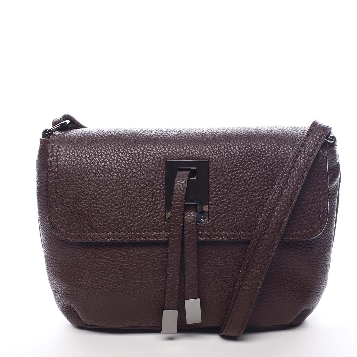 Dámska kožená crossbody kabelka tmavofialová - ItalY Porta