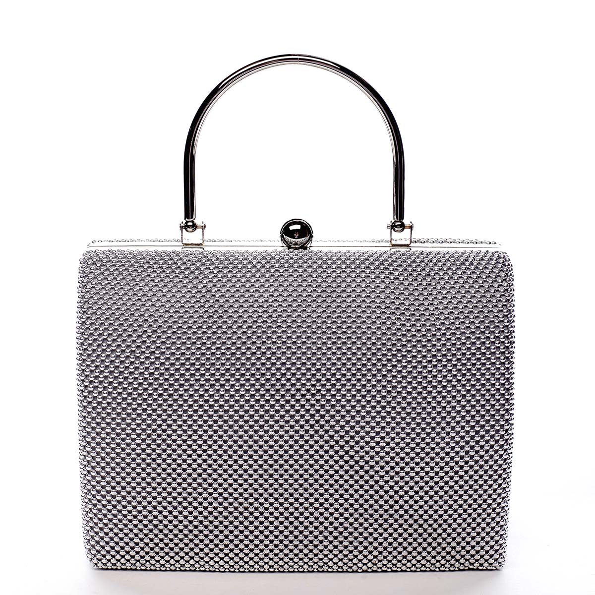 Dámska perleťová listová kabelka strieborná - Michelle Moon V4100