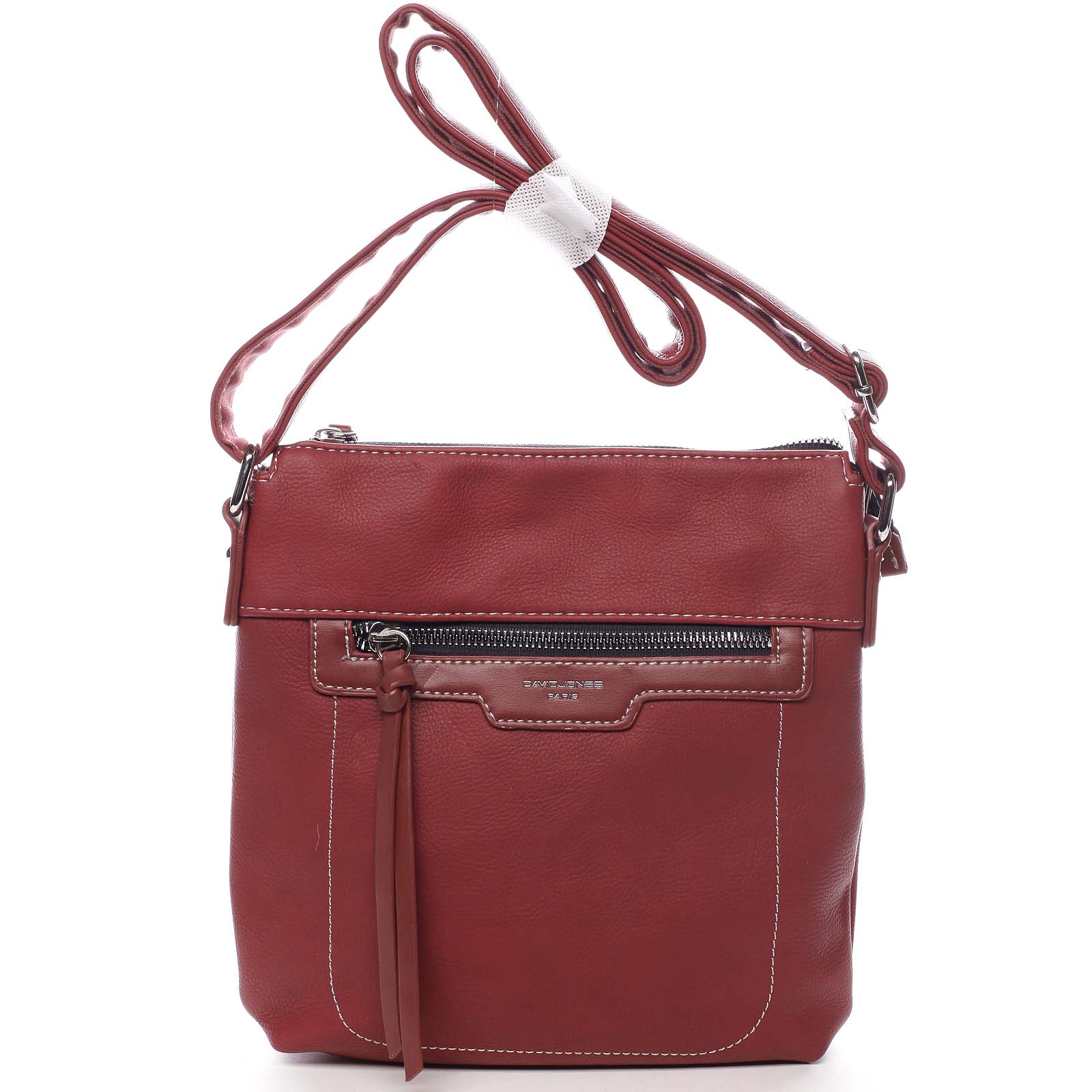 Dámska crossbody kabelka tmavo červená - David Jones Rhona 