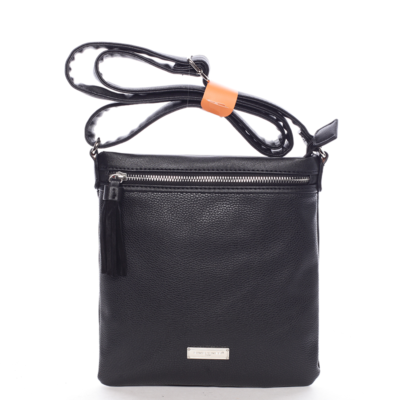 Moderná dámska crossbody kabelka čierna - David Jones azurínom zosieťovaného