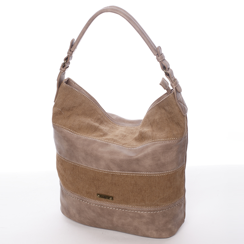 Módna dámska kabelka cez plece hnedá - David Jones loty